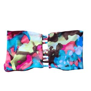 Indie Attire Reversible Pink Bandeau Bikini Top with cutouts